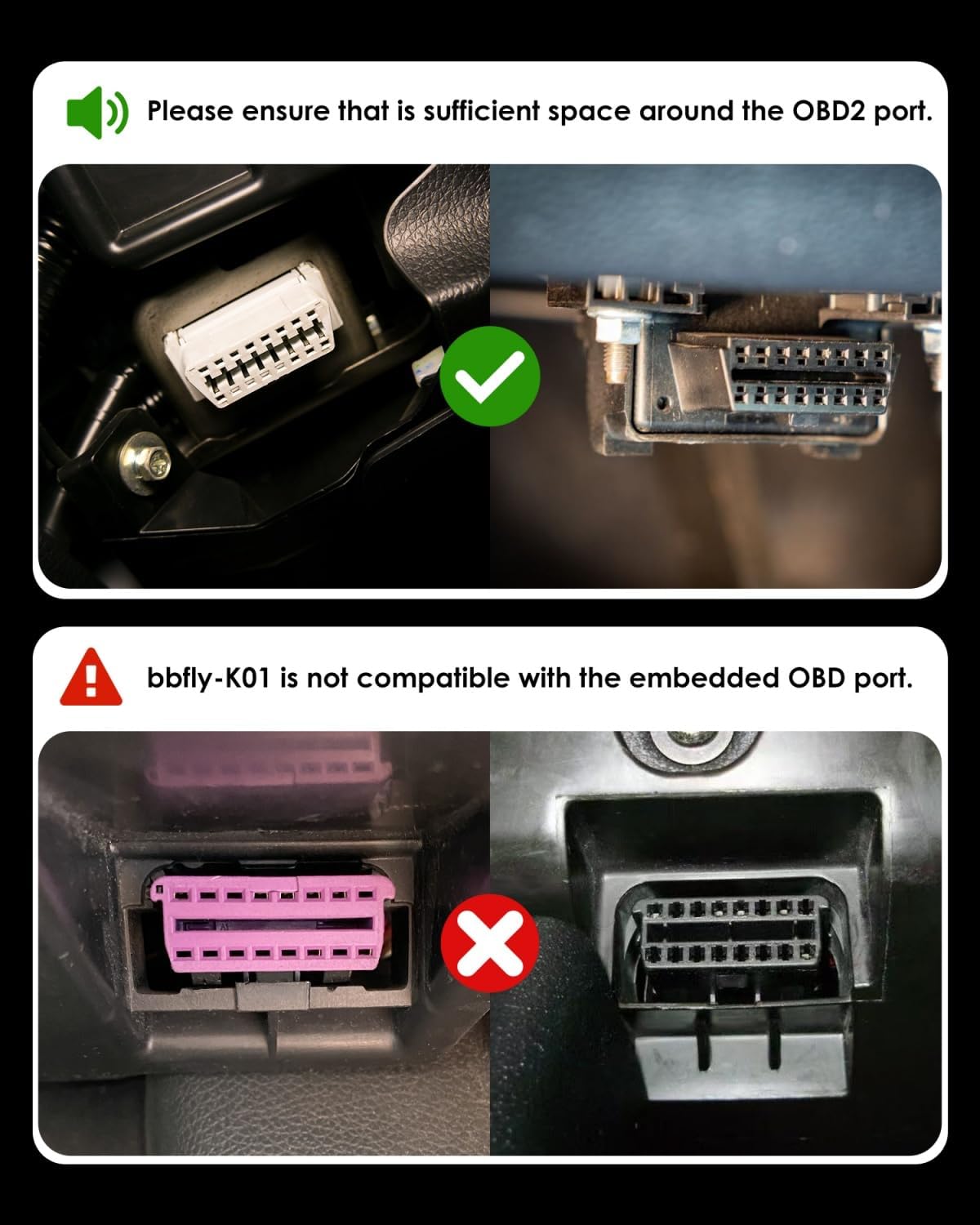 bbfly-K01 OBD2 Lock, OBD Port Lock Anti-Theft Device, Car Anti-Theft OBDII Locking Device
